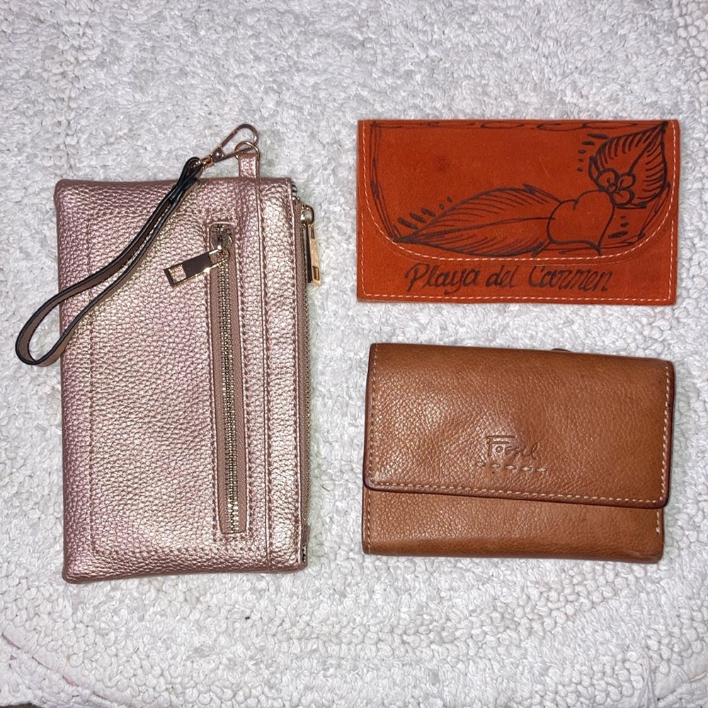 Wallet Lot - Fossil, Handmade, Unbranded Wristlet GUC 15048